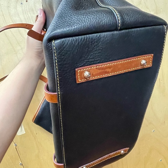 Dooney & Bourke Black Pebble Leather Tote - Picture 3 of 7